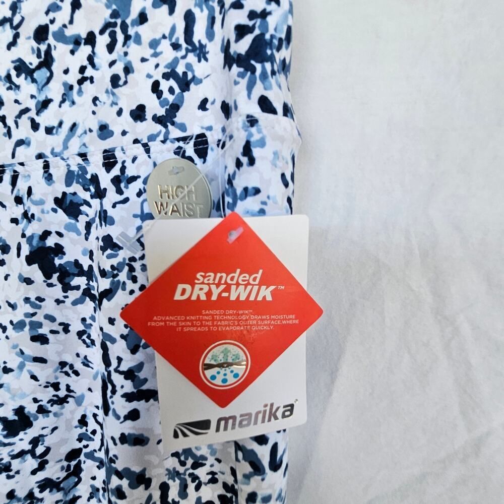 Marika Women's White and Blue Leggings - Picture 2 of 8